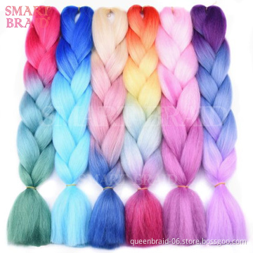 Wholesale Braiding Hair 48 Inch Africa Hair Extension Fiber Braided Favorite Heat Resistance Yaki Black Plastic Braid Hair